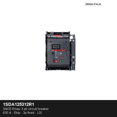 ABB product photo 1SDA125312R1: E1.3N 630 Ekip Aware LSI 3p WMP - Orion Italia