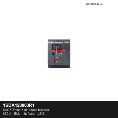 ABB product photo 1SDA128803R1: E1.3C 630 Ekip Aware LSIG 3p F F - Orion Italia
